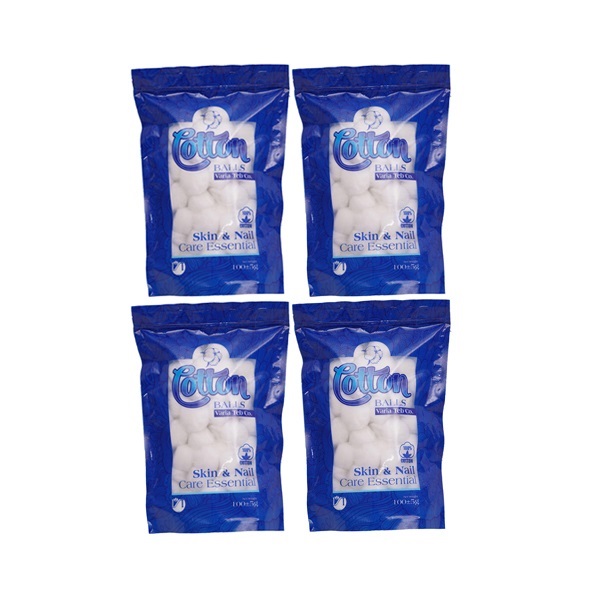 پنبه آرایشی وریا طب مدل cb100b مجموعه 4 عددی